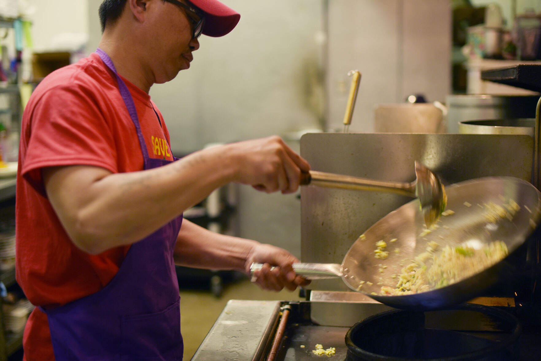 Sai Tai cooks fried rice